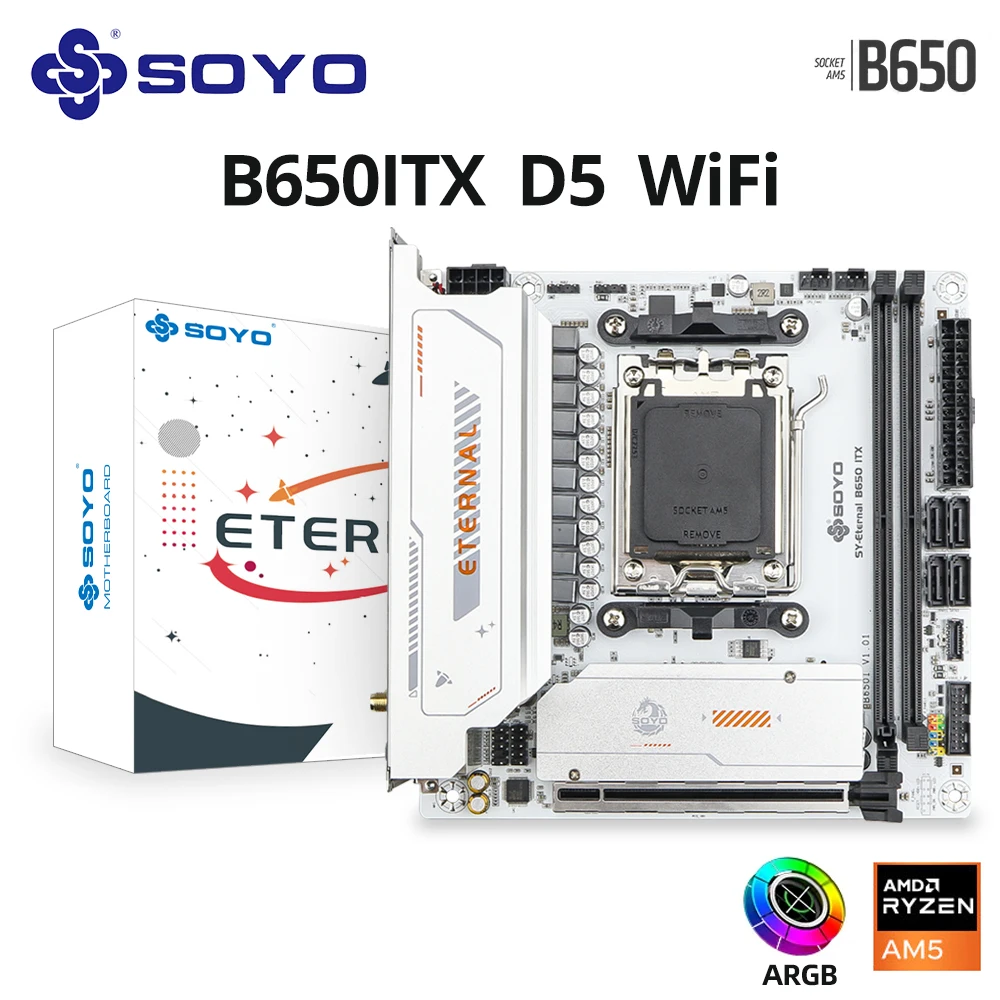SOYO Eternal B650ITX Motherboard Dual Channel DDR5 AM5 Socket