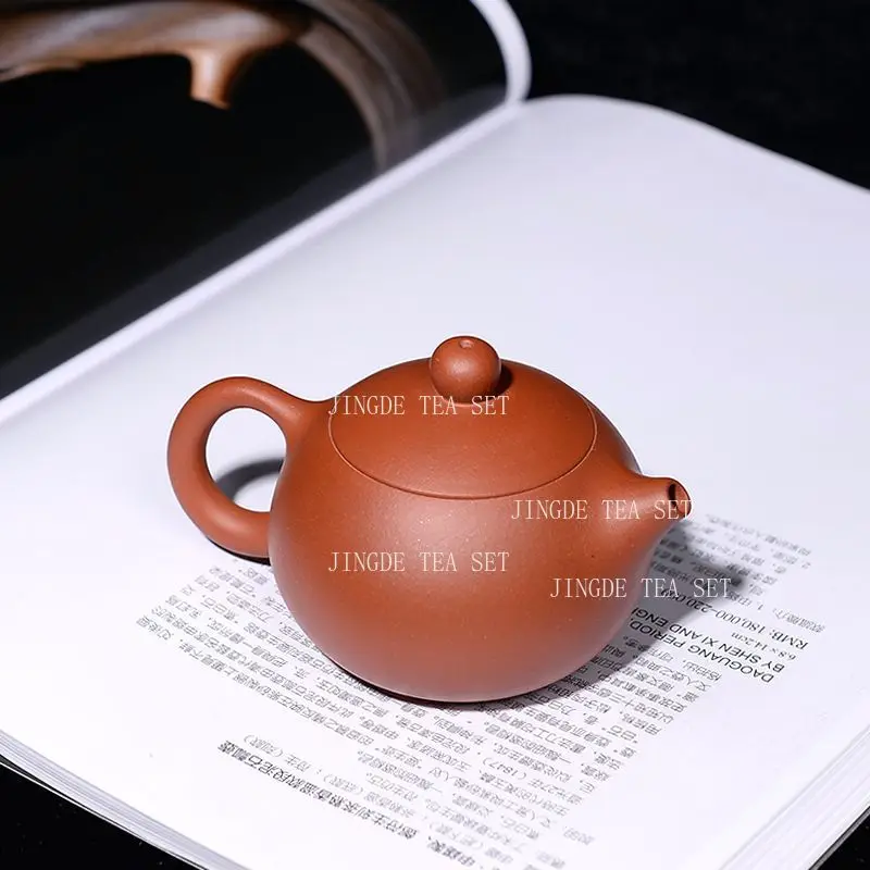 120ml Earthenware Pot of Yixing Handmade Small Capacity Ball Hole Xishi Pot Household Chinese Style Tea Maker Kung Fu Teapot