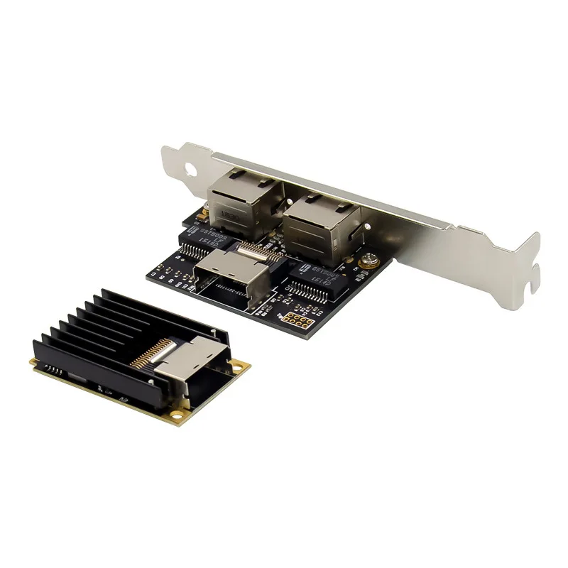 미니 PCI-Express ST7242 듀얼 포트 기가비트 10/100/1000Mbps 서버 산업용 네트워크 카드 SAS 재고 있음