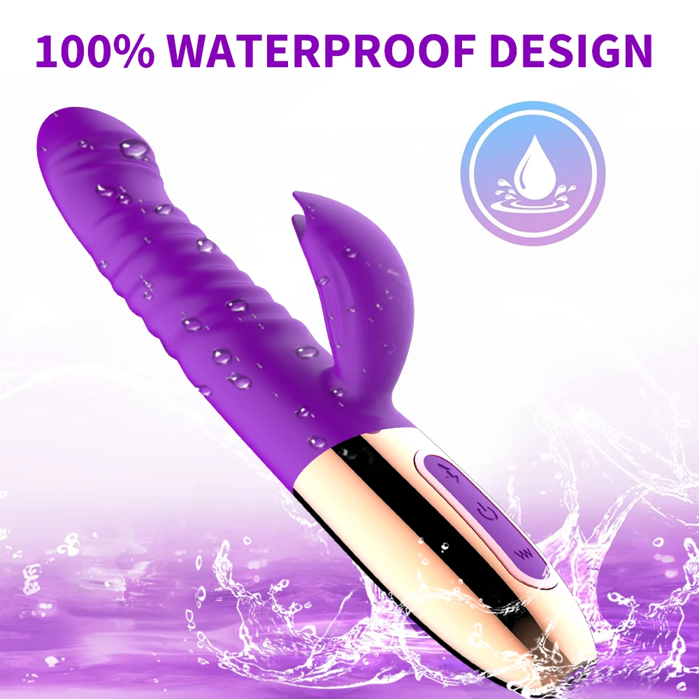 Speeds Dildo 10 Rabbit Vibrator For Women Telescopic Heating G Spot Vibrator Clitoris_voghion.com
