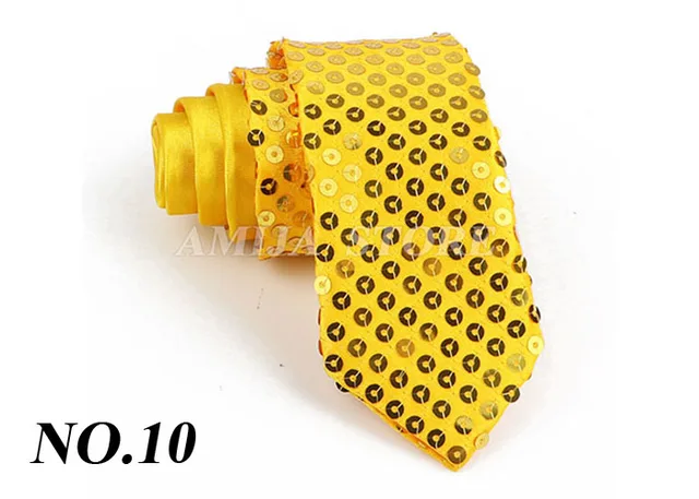 Cravatta Glitterata Con Papillon - Cravatta Paillettes Per Feste, Regolabile, Pre-Annodata, Unisex - Foto 4