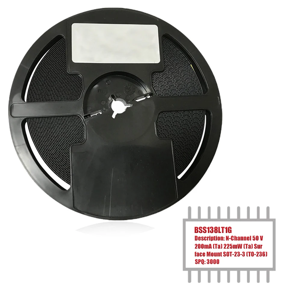 

3000PCS N-Channel 225mW (Ta) Surface Mount MOSFET 50V 200MA SOT23-3 BSS138LT1G в наличии