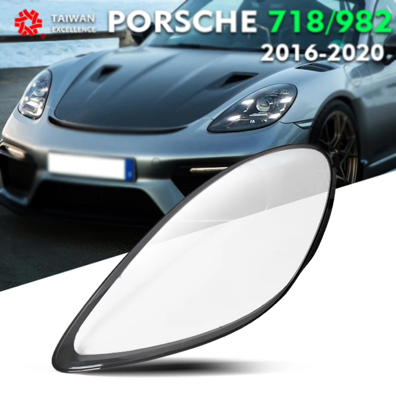 Headlamp Lens Cover For Porsche 718 982 2016 2017 2018 2019 2020 Headlight  glass Shell Lamp Shade Transparent Lens Cover - AliExpress