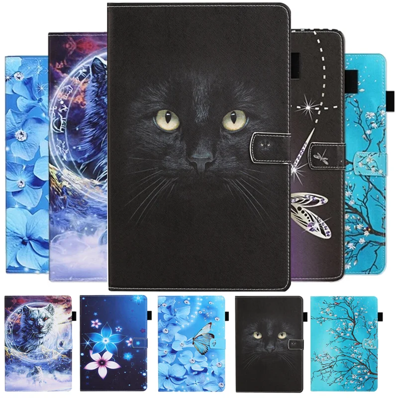 

Cat Wolf Tablet For Lenovo Tab P11 Case TB-J606F J606 F P 11 inch 11" PU Leather Wallet Coque For Lenovo Tab P11 2020 Cover +Pen