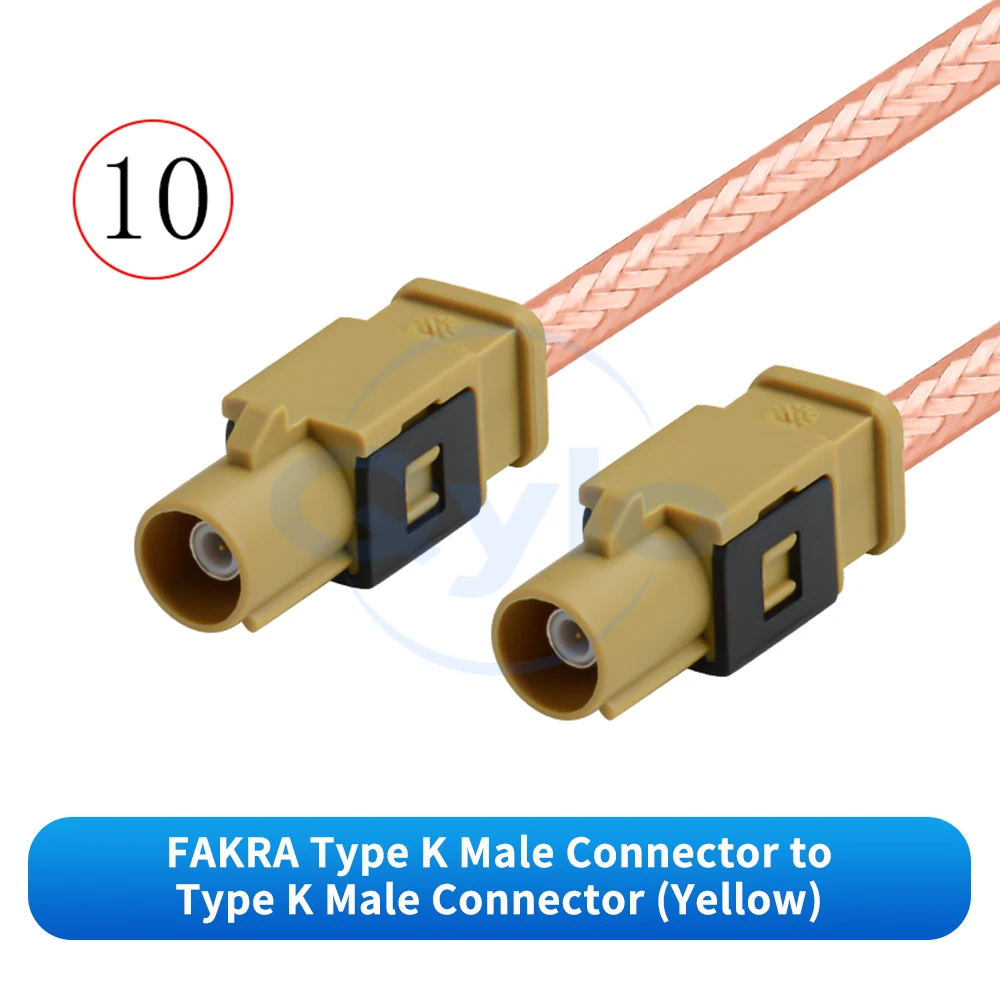 FAKRA Stecker-zu-Stecker Hochfrequenz-Verlängerungskabel RG142 Koaxial-Messkabel 0-6 GHz (1 Stück) – Detail 11