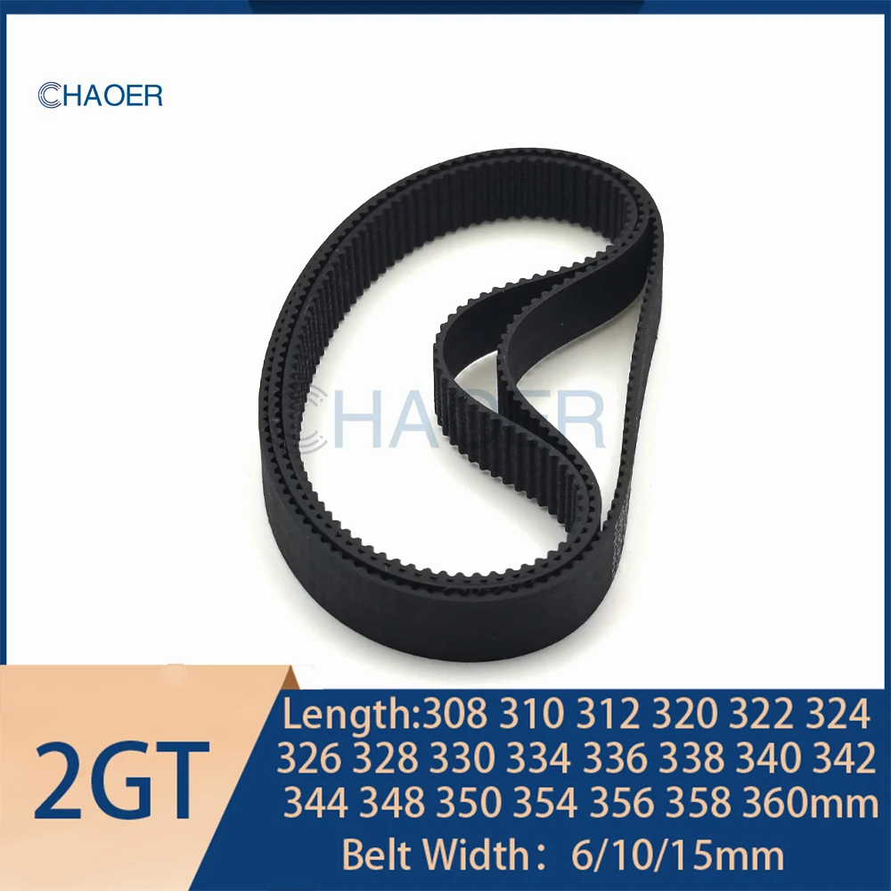 

2GT Rubber Timing Synchronous Belt Length 308 310 312 320 322 324 326 328 330 334 336 338 340 342 344 348 350 354 356 358 360mm