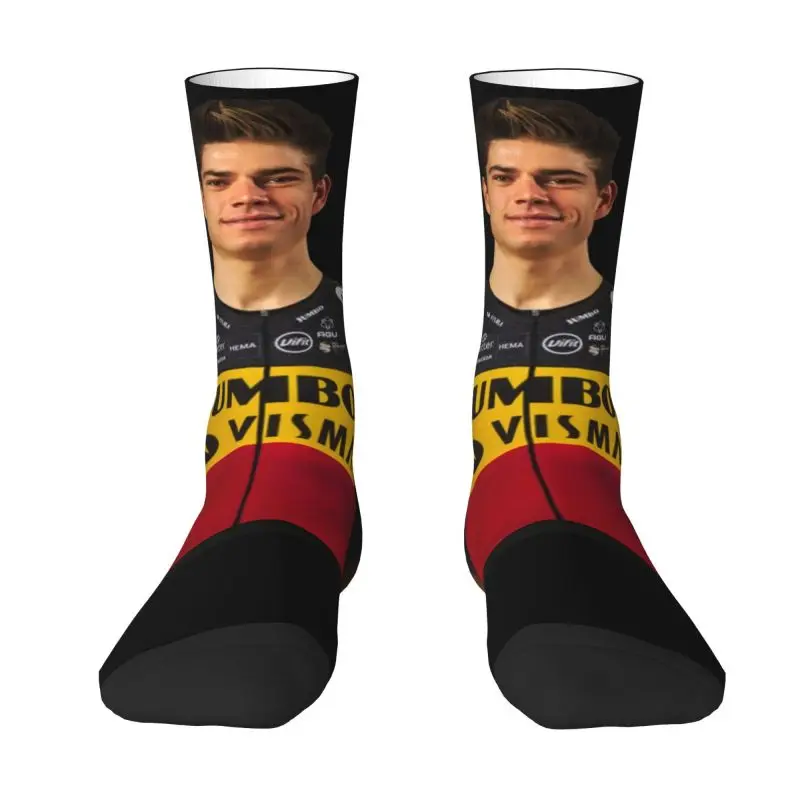 

Wout Van Aert Men Women Crew Socks Unisex Cute Spring Summer Autumn Winter Dress Socks