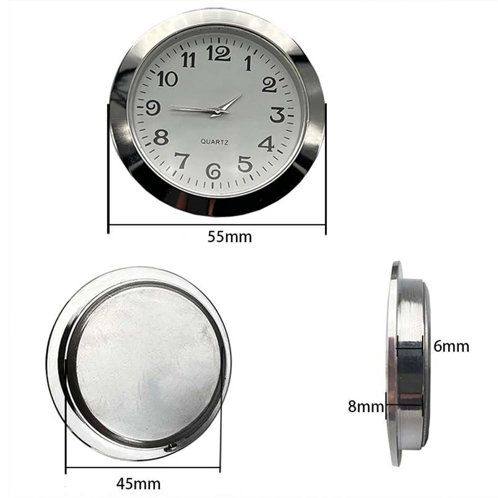 Mini Clock Insert Quartz Movement 55mm Round Clock Head Insert Roman Numbers Dot Repair Replacement Parts Home Decor wall clock movement quartz clock movement clock accessory kit