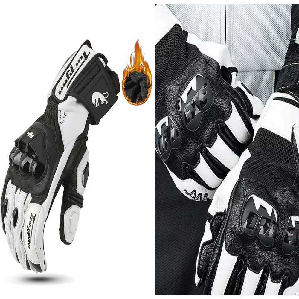 

Motorcycle Cross Glove Man Male Protection Black White Gloves Security Antistatic Protective for Motor Vehicles ATV UTV
