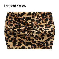 Luxurious Twisted Head Wraps for Women - Extra Large, Thick, and Stylish Hair Accessory (Leopard Yellow)