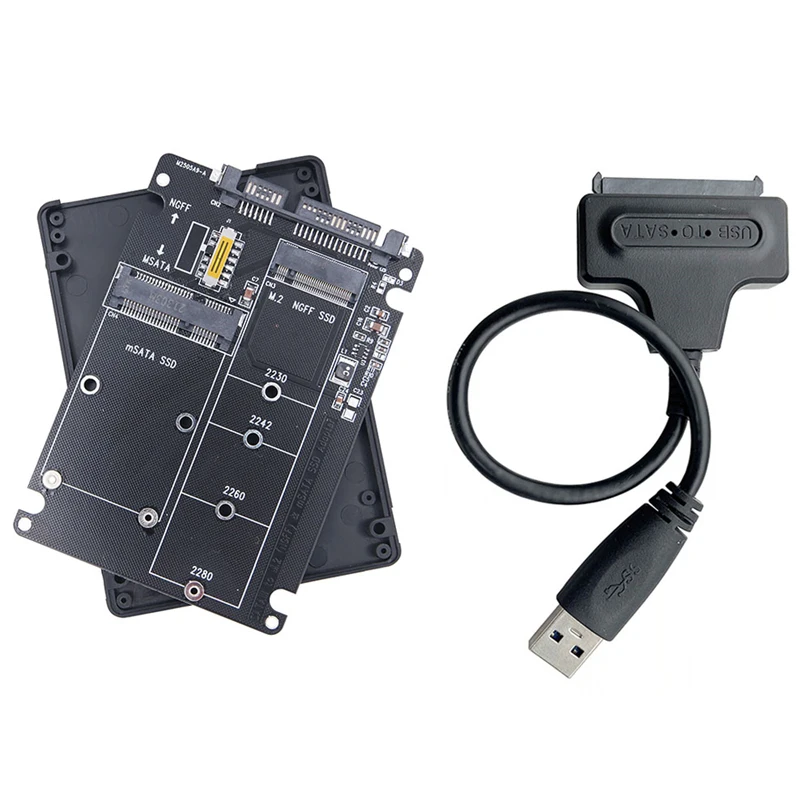 Адаптер M2 SSD для ноутбука, адаптер mSATA к USB, корпус mSATA M.2 NGFF mSATA SSD к SATA 3,0 2,5