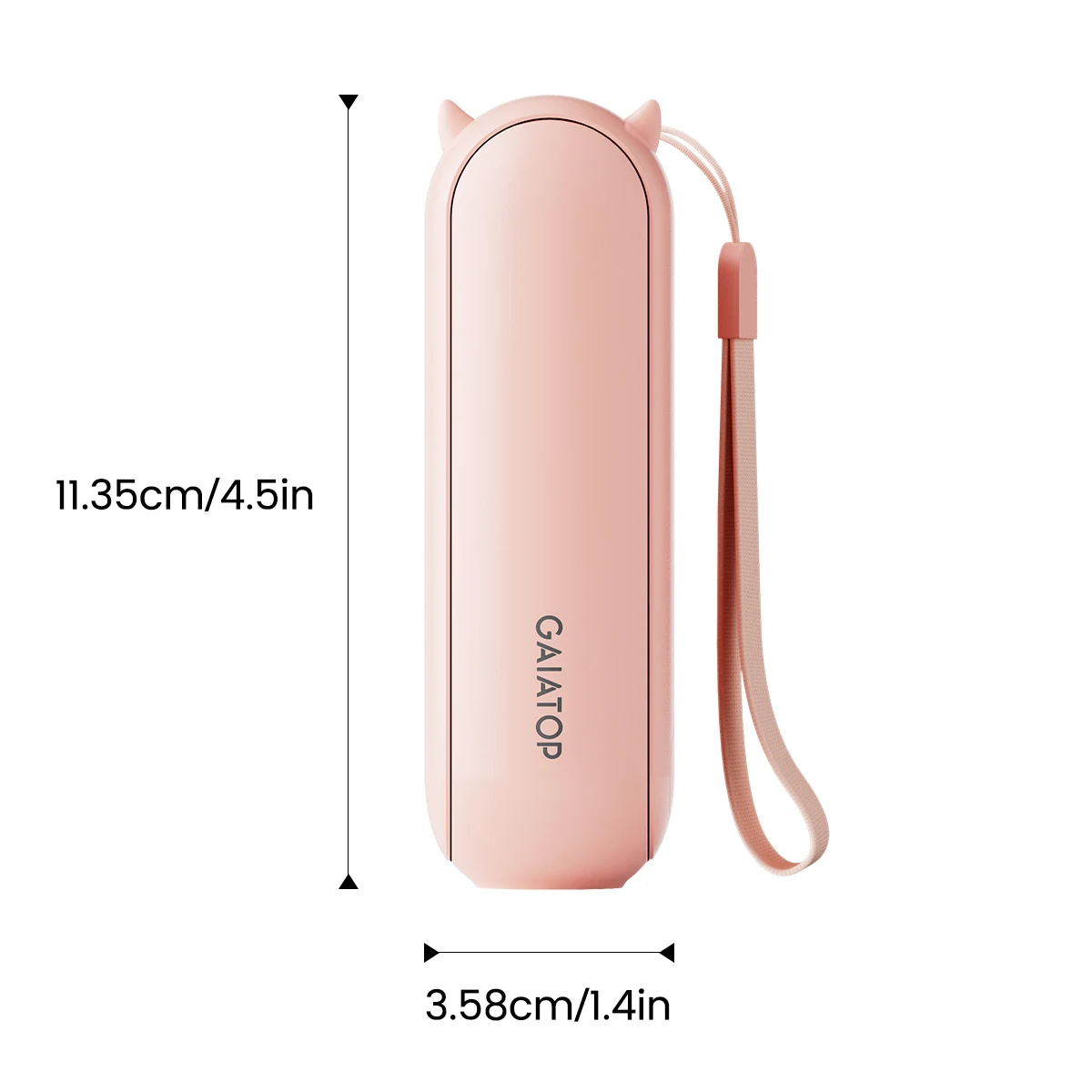 GAIATOP Portable Hand Held Fan with USB Rechargeable 2000mAh Battery, Foldable, Small,or Girls, Travel For Women, Outdoor 2
