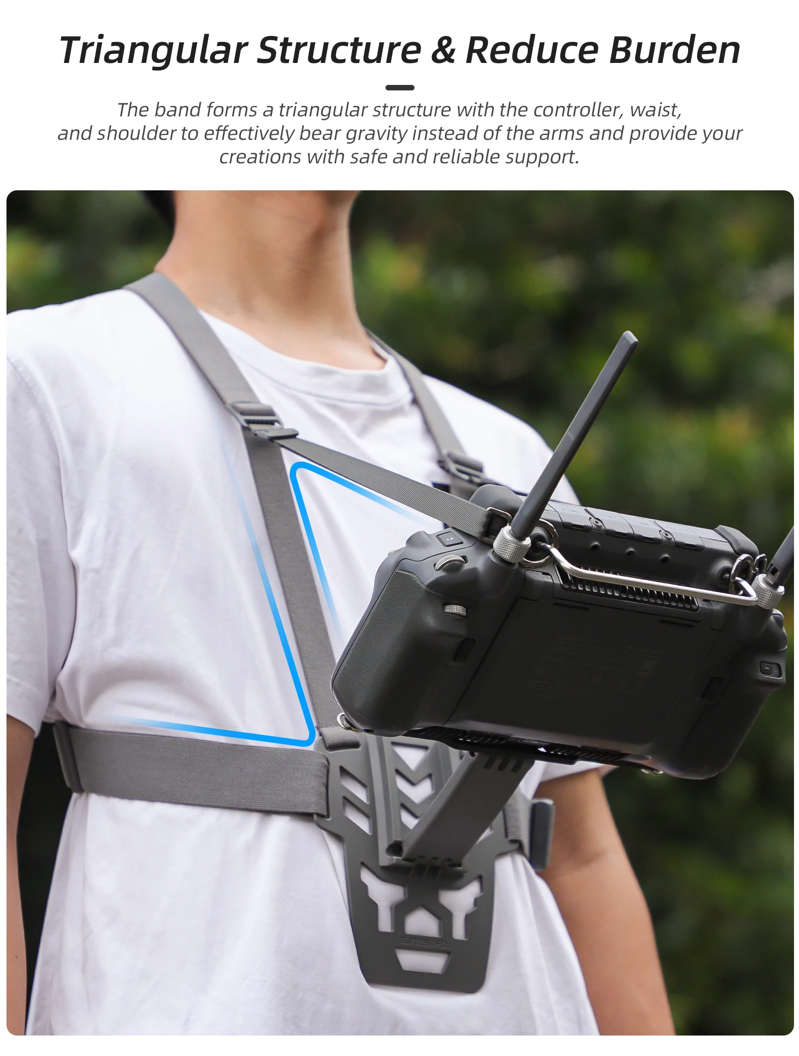 Für dji rc plus fernbedienung ständer für dji inspire3/matrice 30 fernbedienung bauchs tütze stehen zurück brustgurt – Detail 4