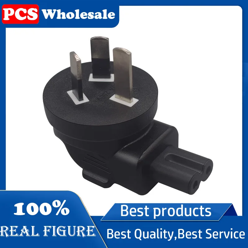 Aussie standard 3pin rotating IEC320 C7 adapter Aussie Standard three-pin AU two-hole power adapter
