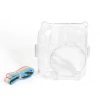 Cute Clear Protective Case for Fujifilm Instax Mini 12 11, Transparent Camera Cover Bag with Shoulder Strap & Storage Pouch - Image 5