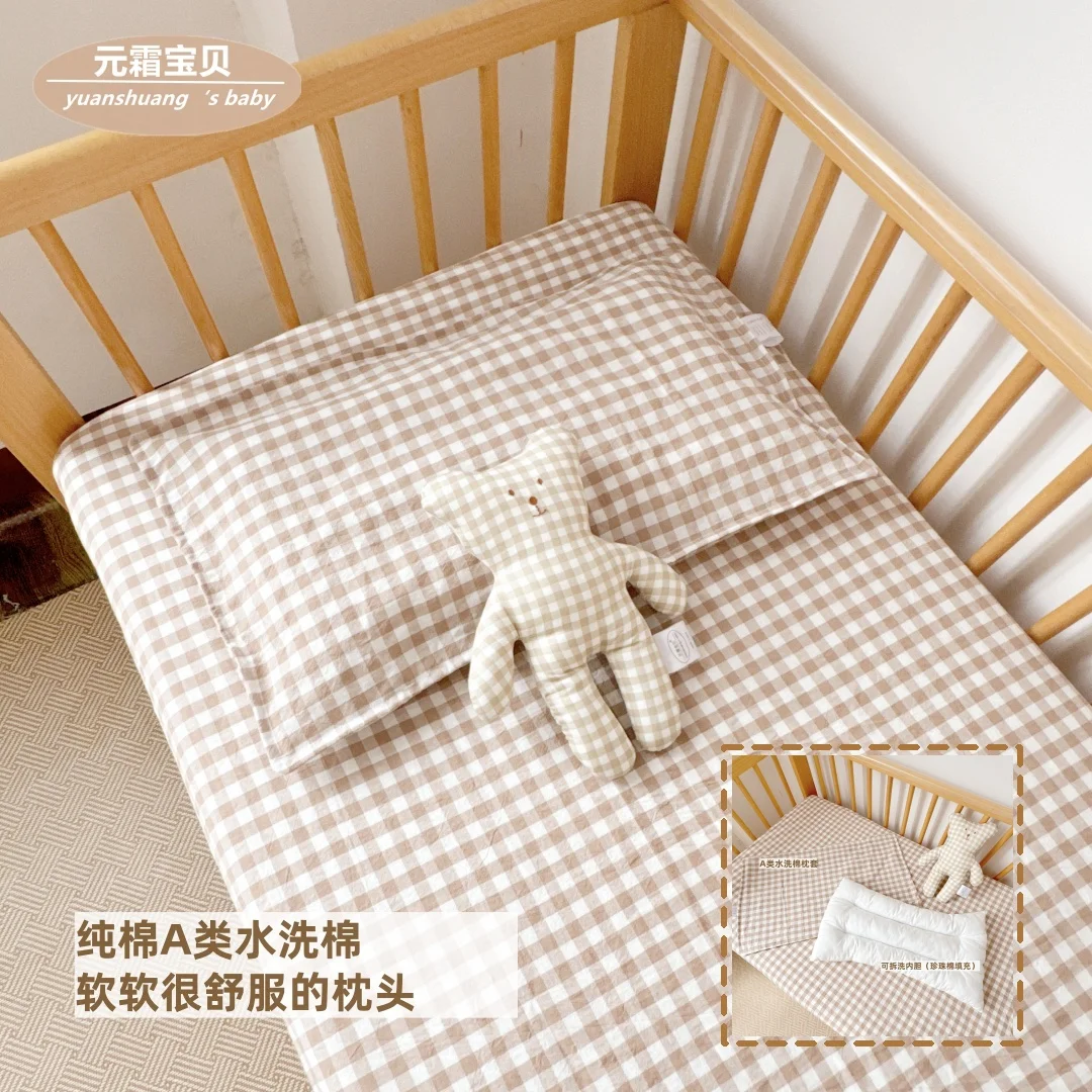 Simple Pure Cotton Children's Pillowcase Newborn Baby Pillow Kindergarten Baby Changing Pillowcase Pillow