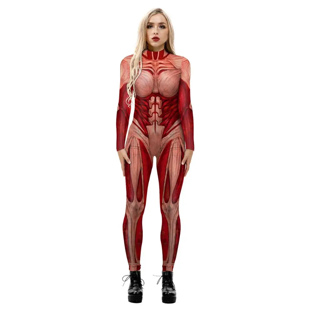 

Halloween Woman Attack on Titan Female Costume Annie Leonhart Cosplay Zentai Bodysuit Ladys Girls Suit