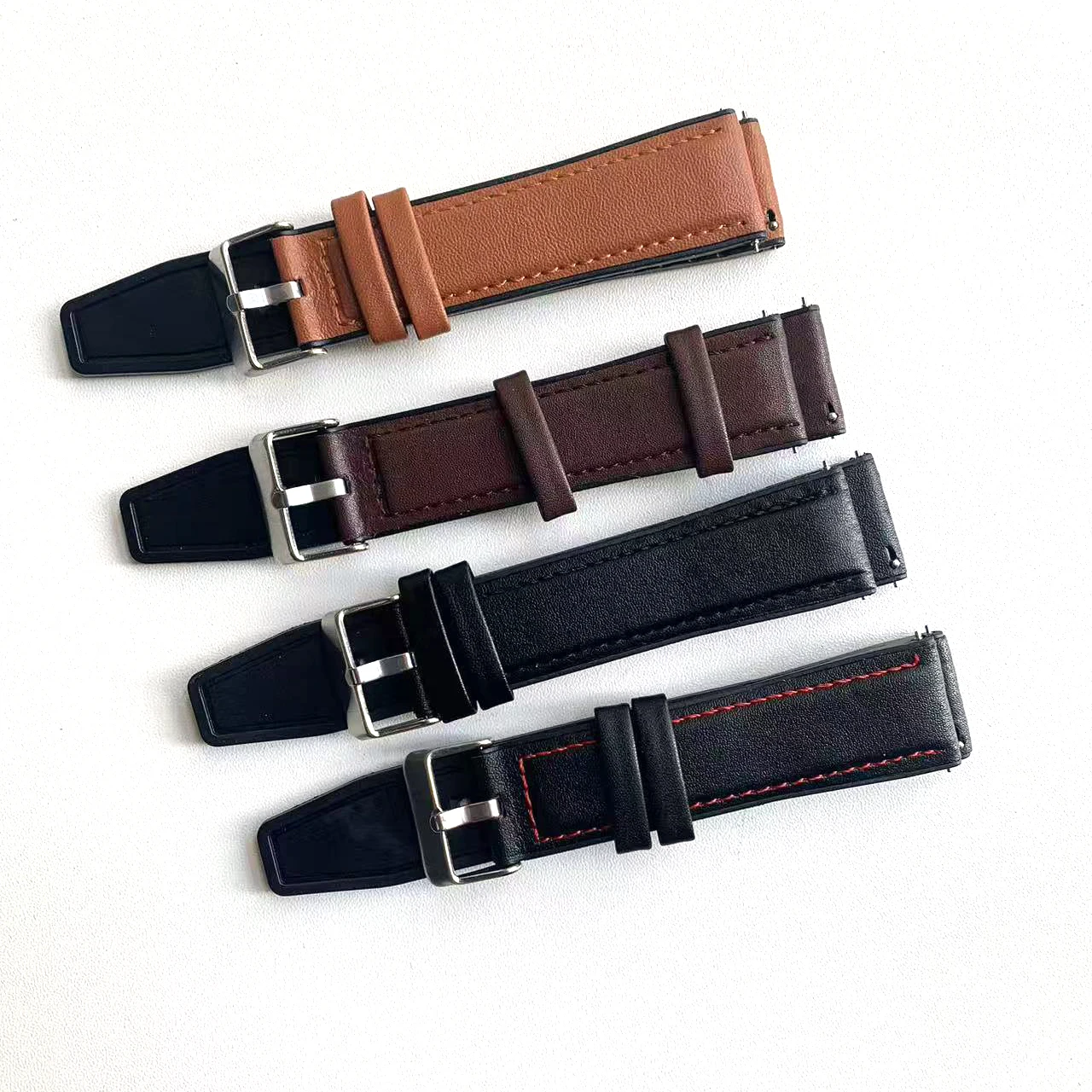 Silicone Leather Bracelet Strap Wristband - 22mm Watch Accessories