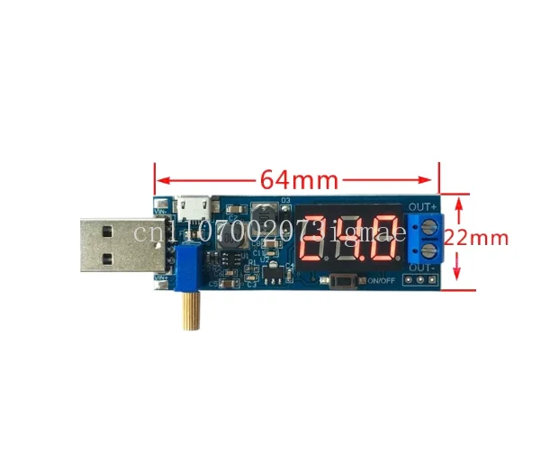 USB 전압 5V 변환 모듈 3W 조정 가능한 스텝업 스텝다운 DC 레귤레이터 보드 3V3.7V4.2V3.3V9V24V