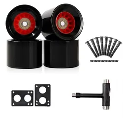 Skateboard Wheels 60x45mm/70x51mm with Skateboard Bearing T-type Tool Nails Rubber Pad Set for Longboard Fish Skateboard