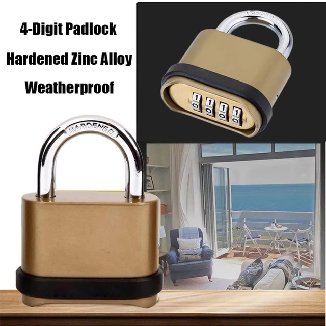 4 Digit Combination Padlock 4 Digit Locks Ombination Padlock Security Home Kit 3