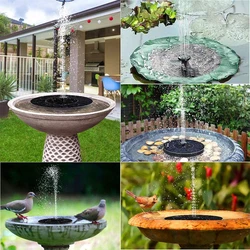 13/16/18cm Solar Water Fountain Pool Pond Waterfall Garden Decoration Outdoor Bird Bath Solar Powered Colorful Fountain Floating