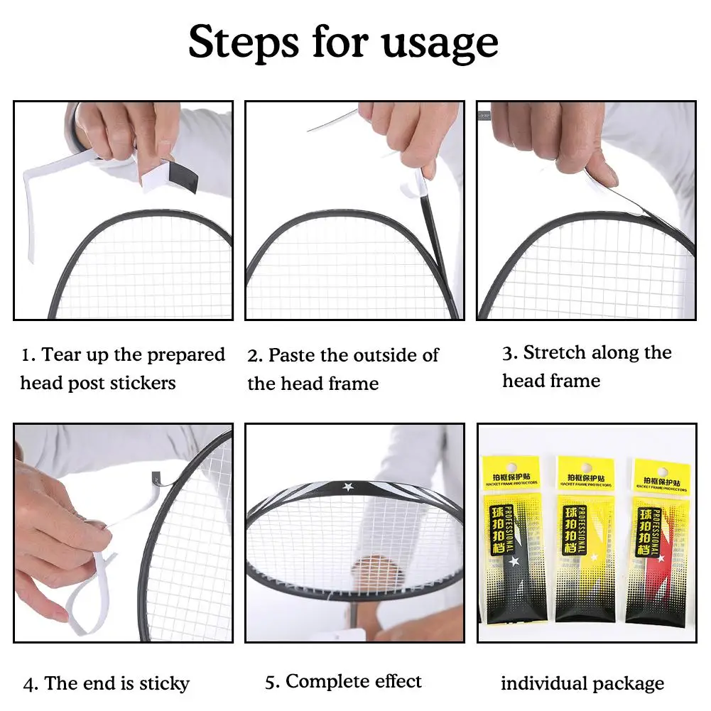 Badminton Racket Protection Tape Self Adhesive Protective Strip Racquet Head Guard For Sport Badminton Accessories