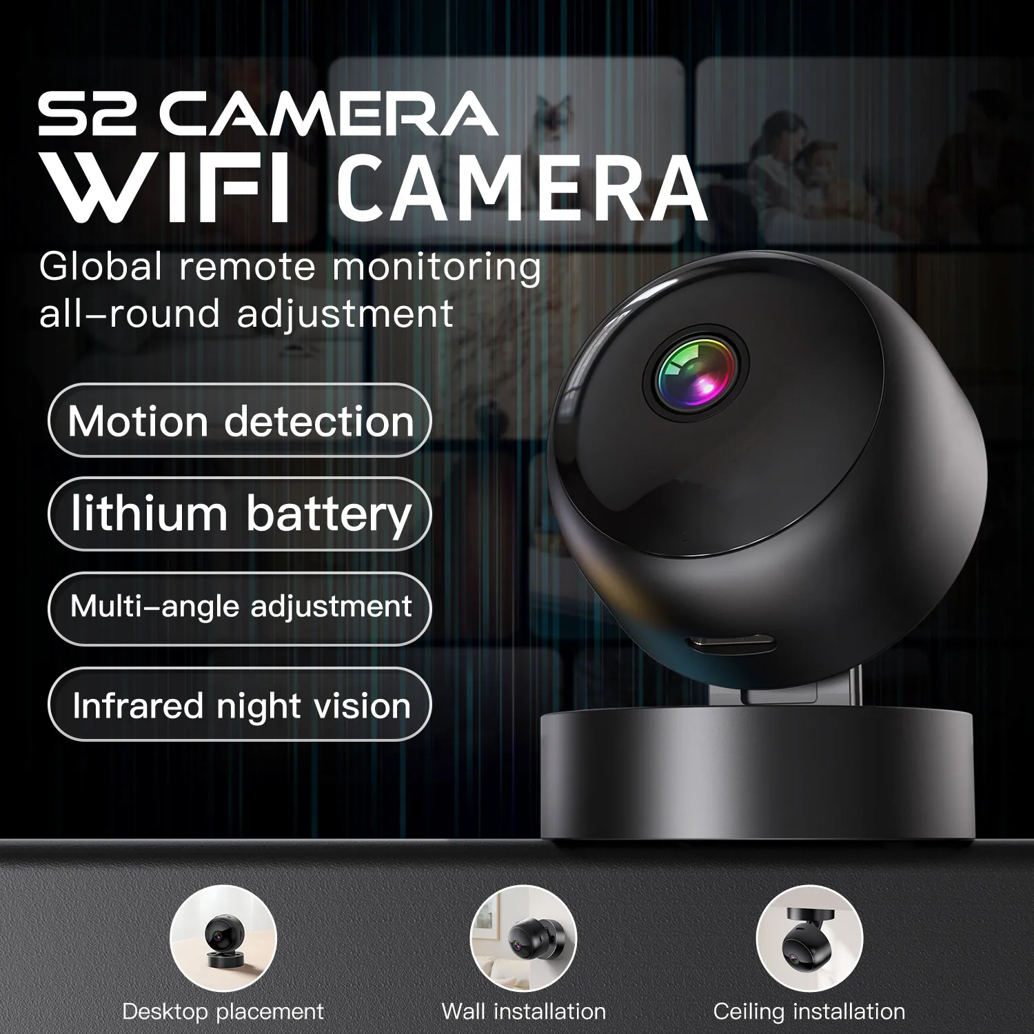Mini HD WiFi Wireless Security Camera Smart Indoor Nanny Cam Covert Surveillance Camera Video DV Recorder 1