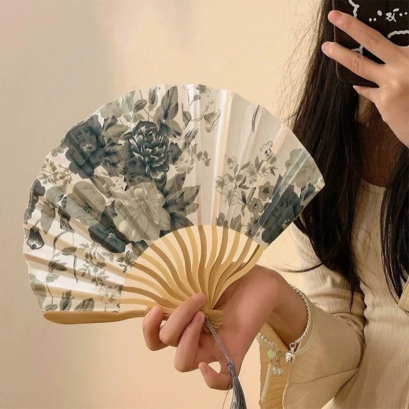 Chinese Japanese Style Silk Folding Fan Wedding Art Gift
