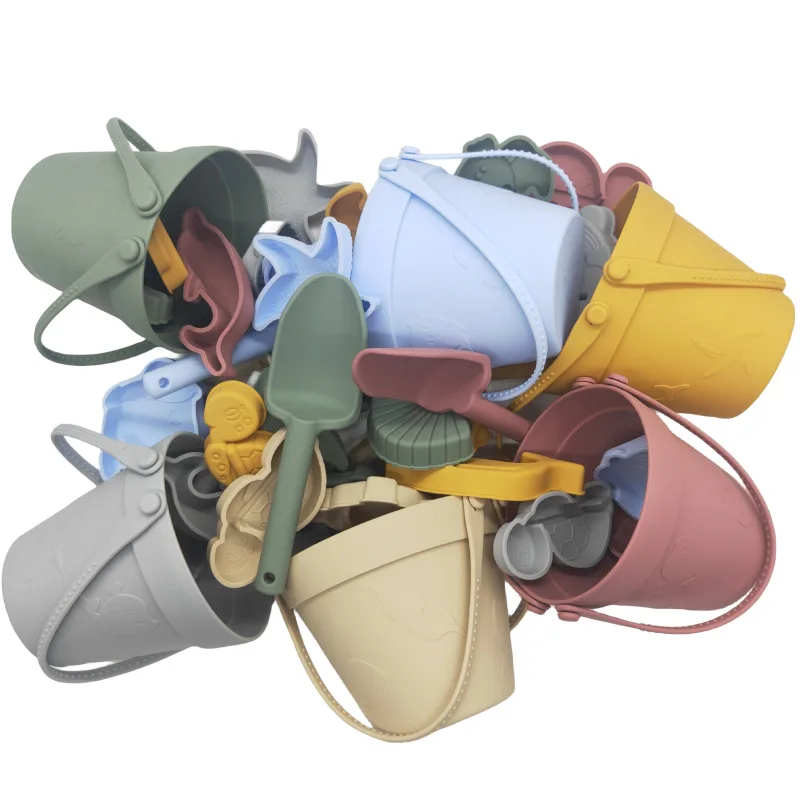 Giocattolo estivo in silicone per bambini, modello da spiaggia, spiaggia all'aperto, giocattolo interattivo genitore-figlio, set di attrezzi per modellismo di dune di sabbia in gomma_voghion.com