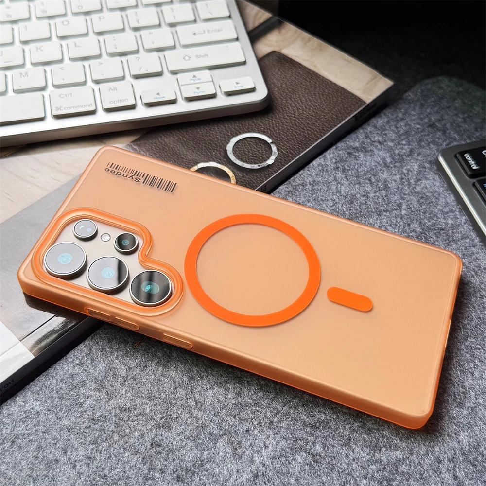 Ultra Thin Matte Magnetic Case with Wireless Charging Compatibility