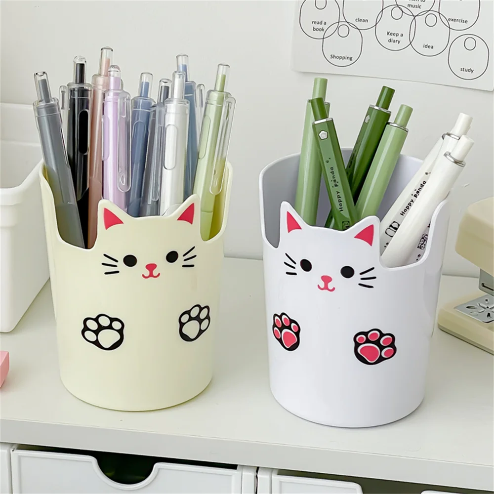 A desktop pen holder with cartoon high aesthetic value, multifunctional and large capacity desktop organizing makeup brush 2
