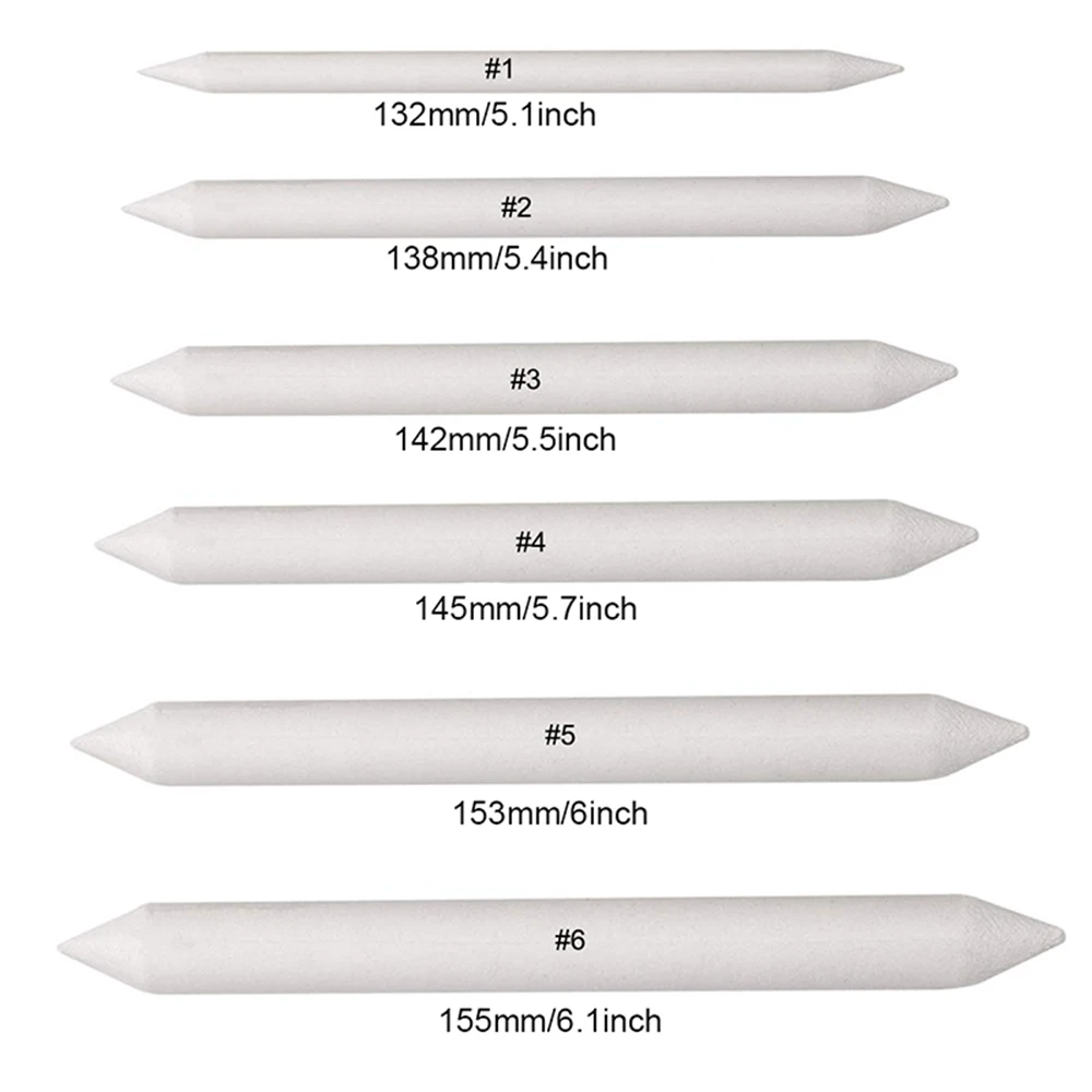 6Pcs Blending Stump and Tortillions, Paper Art Blenders, Art Pencils, Drawing Pencils for Artists Student Sketch Drawing Tools 2