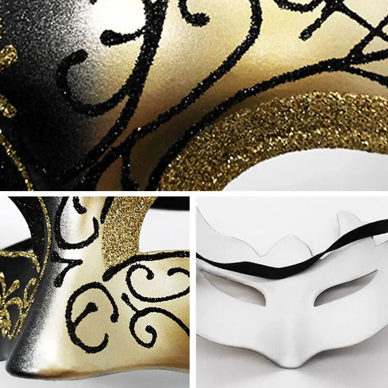 Women Masquerade Couple Mask Metal Masks Venetian Party Mask Halloween Costume Mask Mardi Gras Mask Roman Couple Suit