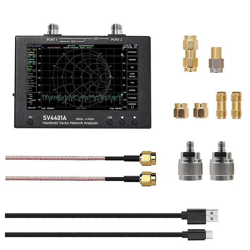 

SV4401A Vector Network Analyzer 50Khz-4.4Ghz HF VHF UHF Antenna Analyzer Update From For Nanovna Vna