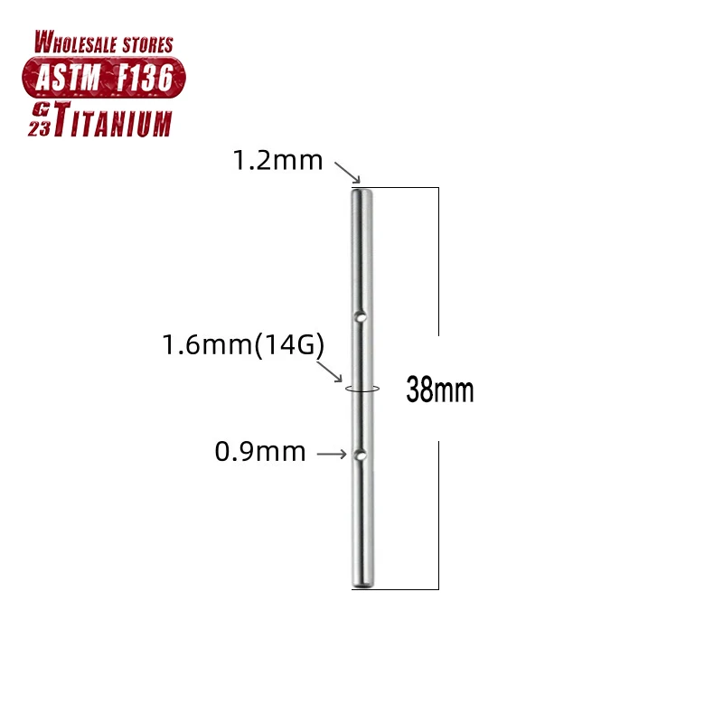 Neue F136 Implantat Grade Titan 14G Innengewinde Gerade Stange Septum Barbell Welle Schmuck Zubehör Großhandel – Detail 12