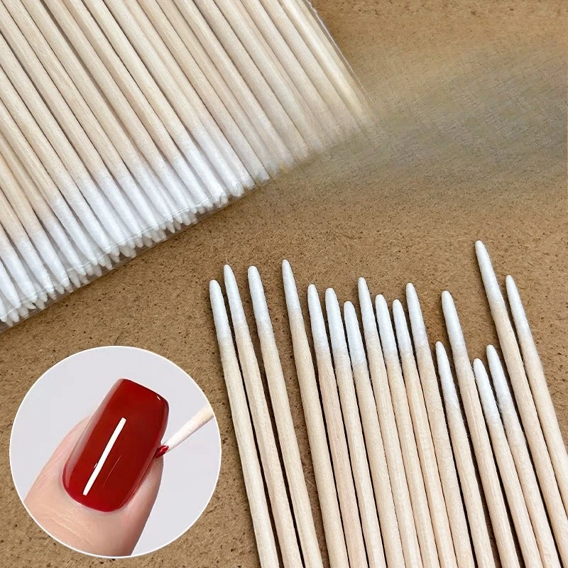Nails Wooden Tip Cotton Stick Buds Disposable Ultra-Detail Corrector Nail Polish Remover Clean Sticks Manicure Tools 50-1000pcs manicure tools,nail manicure tools,manicure pedicure tools,nail manicure sticks,nail polish tools