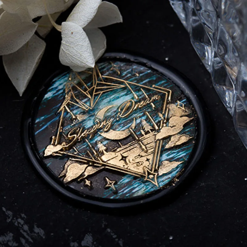 Relief Seal Wax Stamps Copper Head New Personalized Moon Seal DIY Envelope Sealling Wedding Invitation Crafts Gifts Decoration