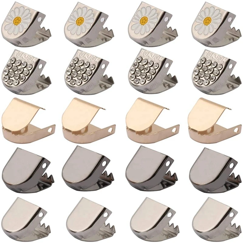 

4pcs/1set Daisy Push Button Shoelace Buckle Diamond Metal Push Button Shoes Lock Buckle For Flats Shoelace Lock DIY Sneaker Kits