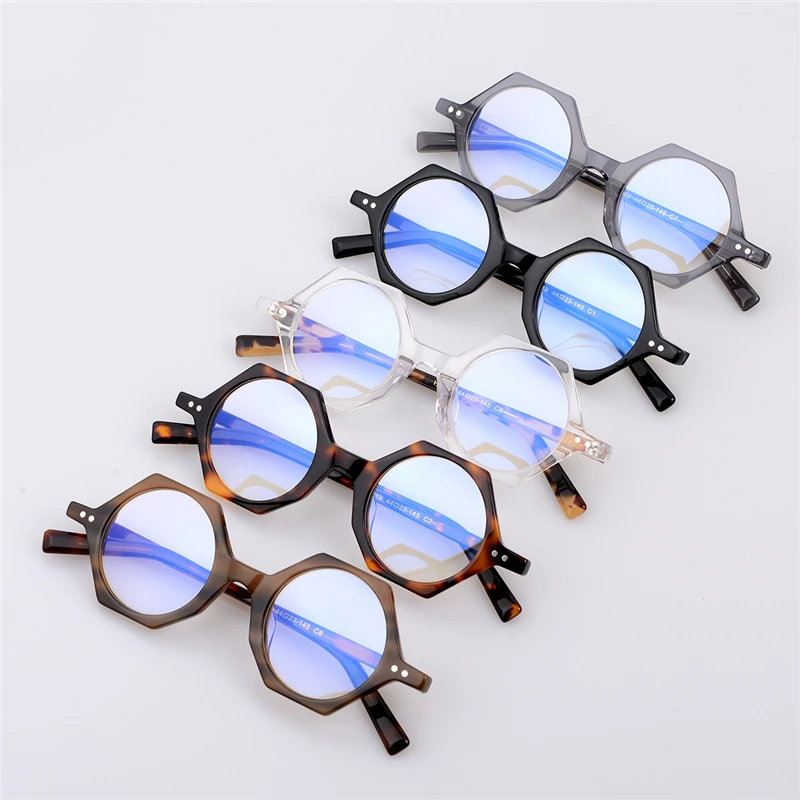 

Myopia Glasses Women Acetate Round Glasses Men Prescription Glasses Myopia Clear Womens Eyeglass Frames Computer Glasses