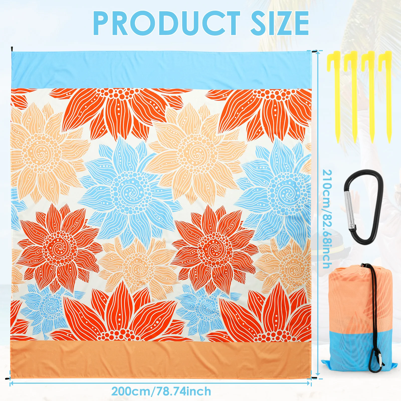 Waterproof Polyester Beach Mat for Camping Picnic Outdoor