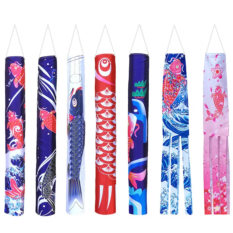 100/140Cm Opzioni Giappone Festa Dei Bambini Celebrazione Carp Fish Silk Flag Tango No Sekku Yard Koinobori Kodomo No Hi Pennant Flags
