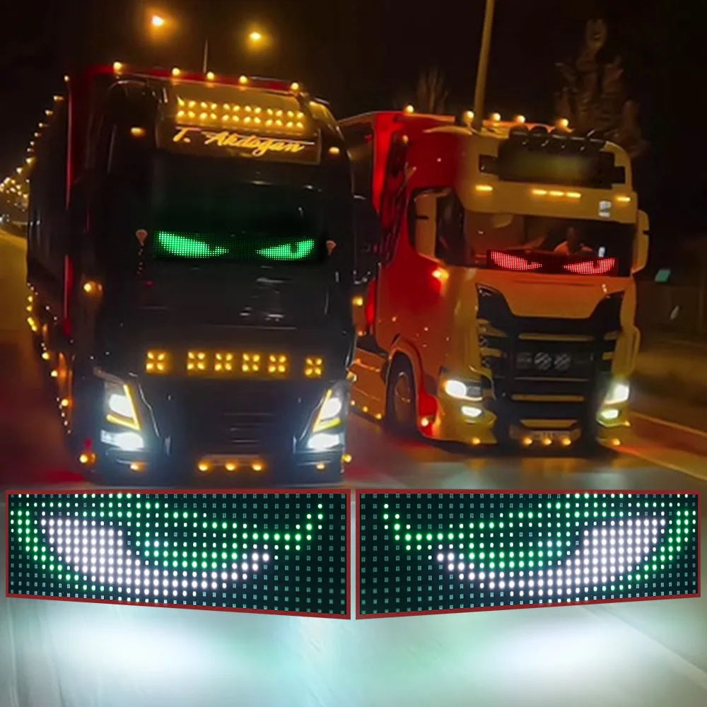 LED truck lighting display APP control for board windshield 24V