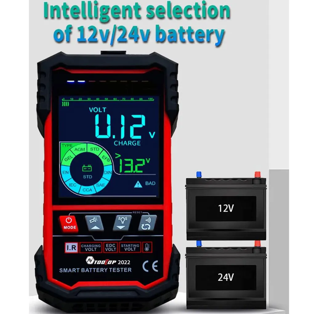 

Compact Car Battery Tester With Multifunctional Features Battery Diagnostic Machine Battery Analyzer