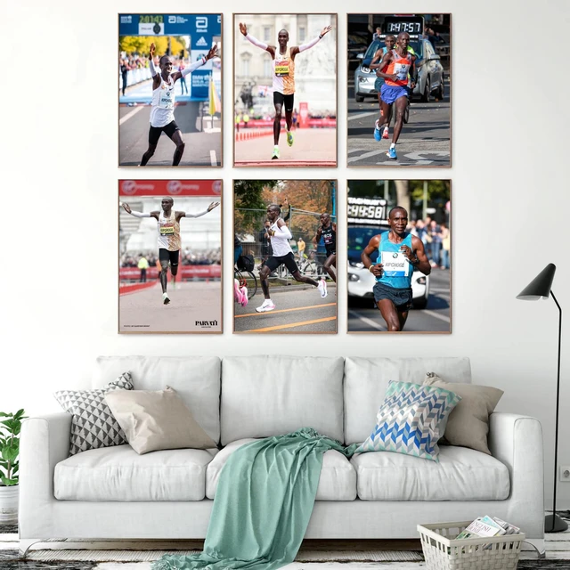 eliud kipchoge marathon Decoration Art Poster Wall Art