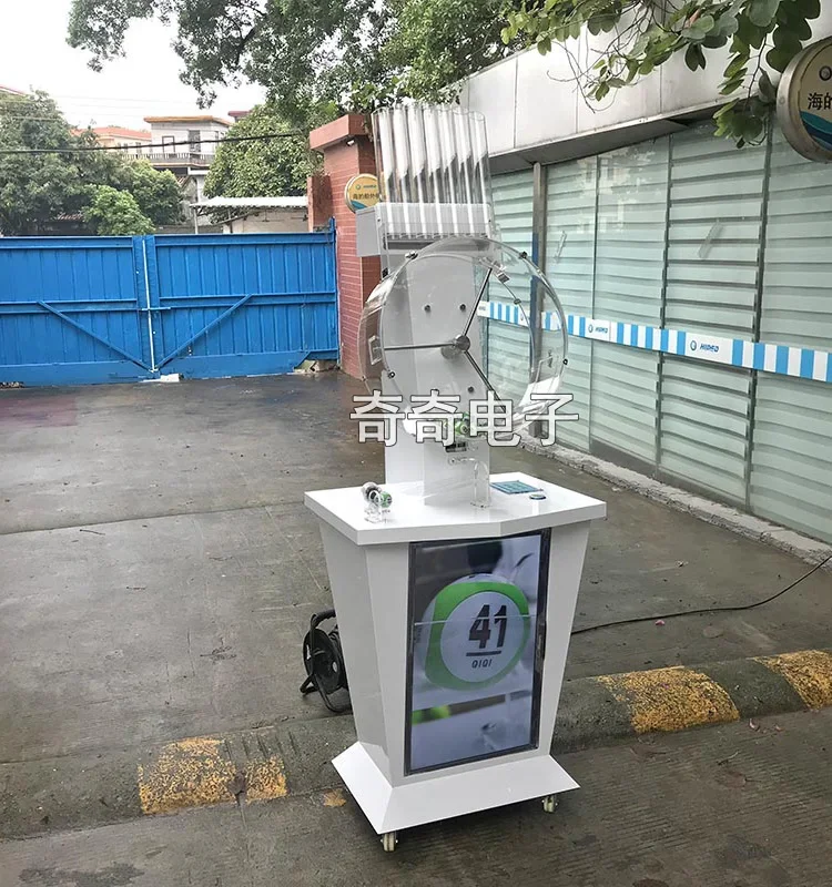 Lucky draw machine by mechanism for lotto game machine with TV