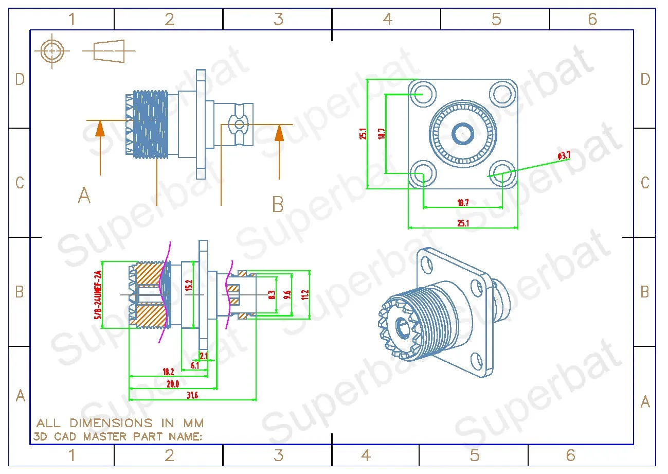 BNC to UHF Female RF Coaxial Adapter for Electronics