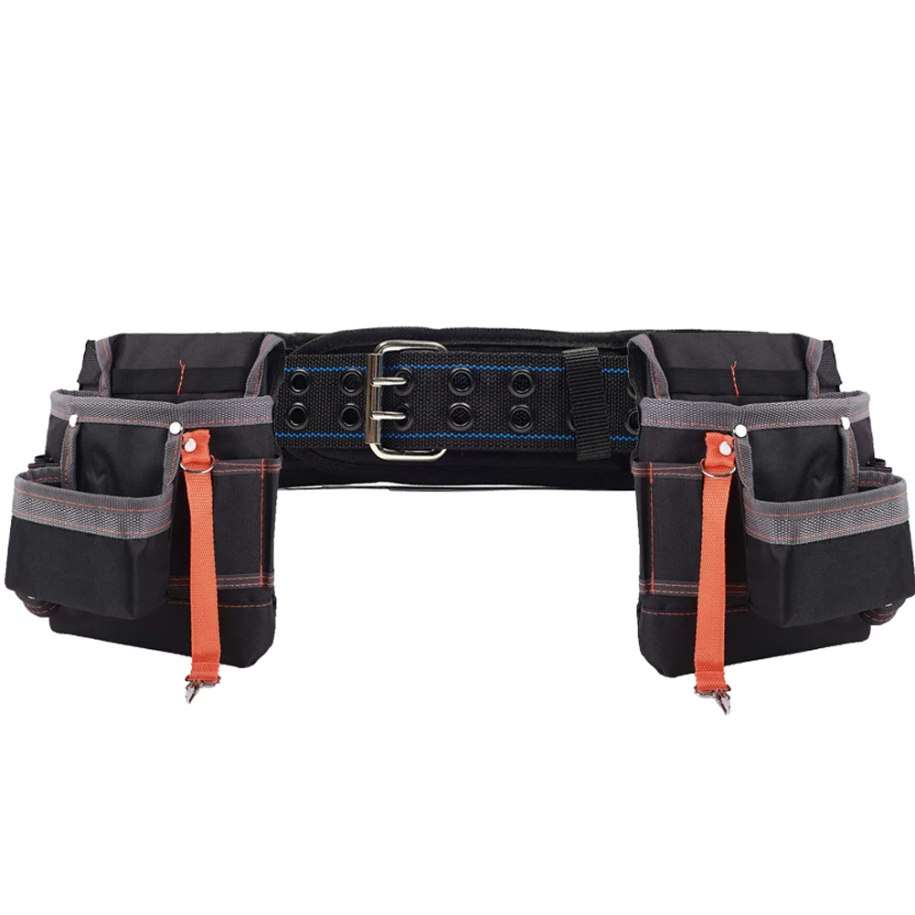 Heavy Work Tool Belt Bag Multi-functional Electrician Tools Bag Waist Pouch Belt Storage Holder Organizer