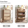 Rattan Shoe Cabinet with 3 Flip Drawers, 24 Pairs Shoe Storage Cabinet for Entryway Freestanding Hidden Shoe Rack 2