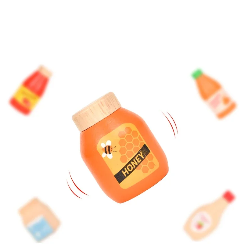 Pretend Play Wooden Toy Drink Set Kitchen Food Toys Montessori Kids Educational Simulation Game Toys gifts for Toddlers 3